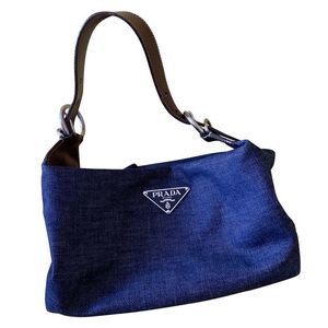 Prada denim shoulder bag